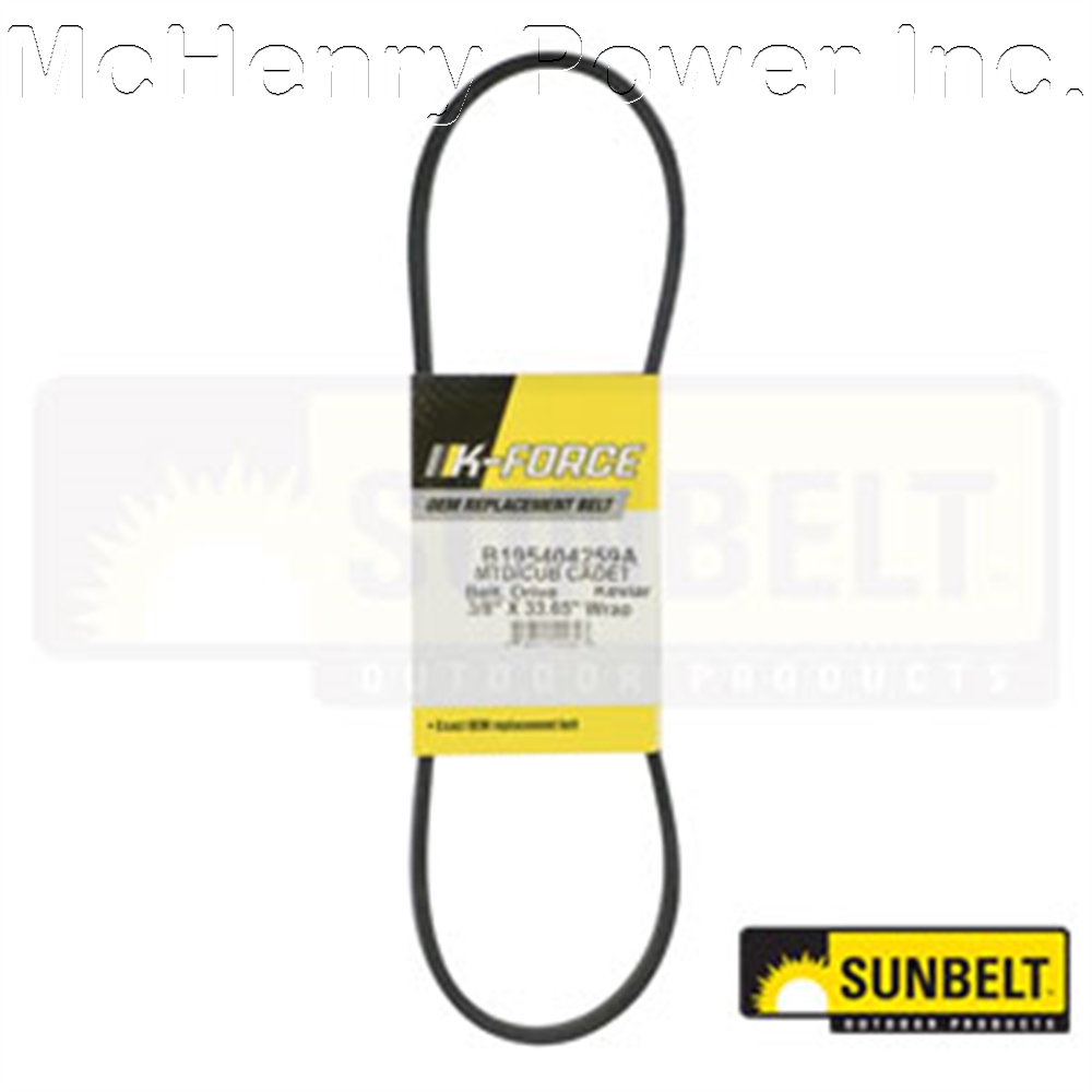 Replace 95404259A MTD/CUB CADET/WHITE OEM Replacement Belt 3/8X33.65 